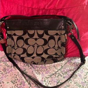 Coach Black and Tan Crossbody Bag